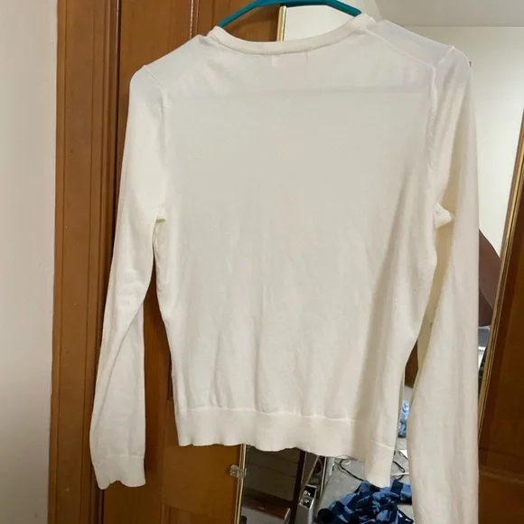 Lilly Pulitzer Cream Cardigan with Gold Buttons - Picture 4 of 6